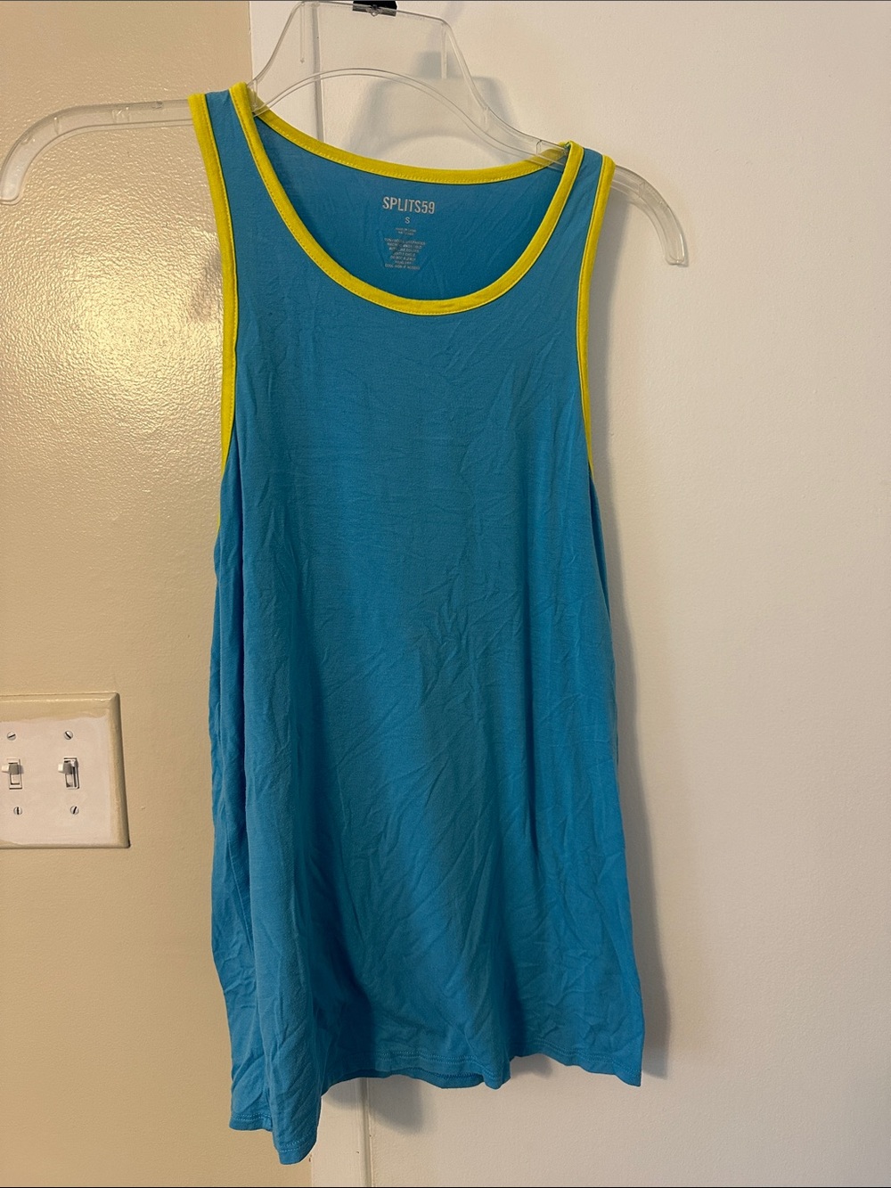 Splits59 Teal Tank with Yellow Trim